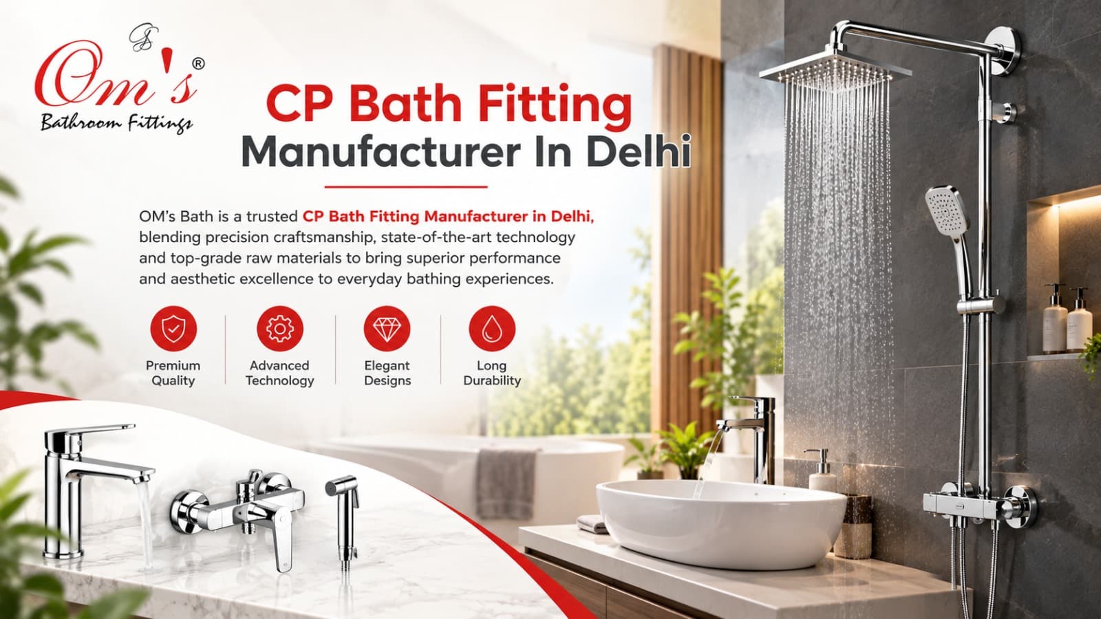OM's Bath - CP Bath Fitting Manufacturer in Delhi